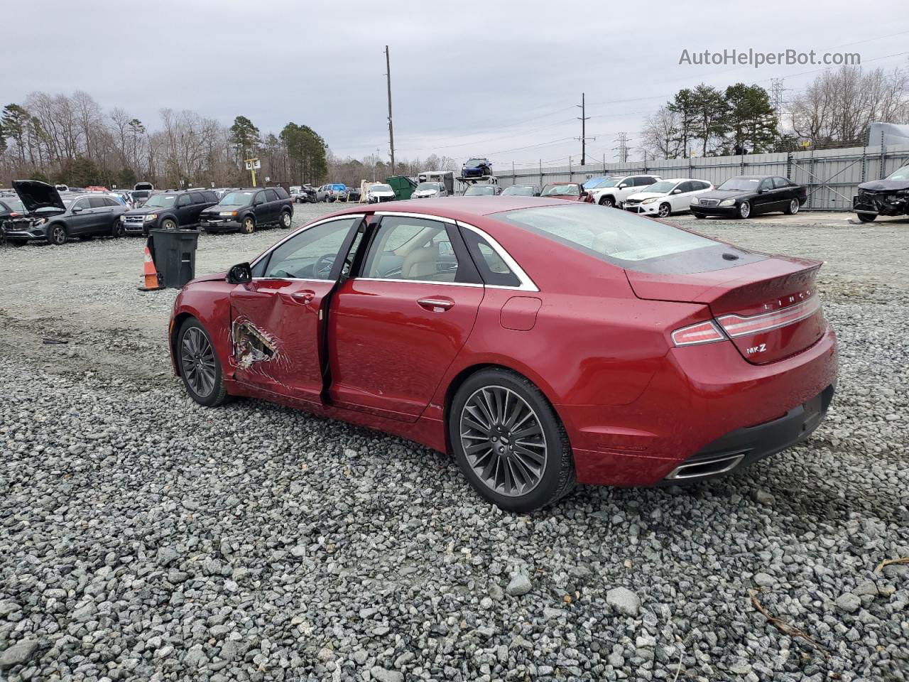 2014 Lincoln Mkz  Burgundy vin: 3LN6L2J91ER822593