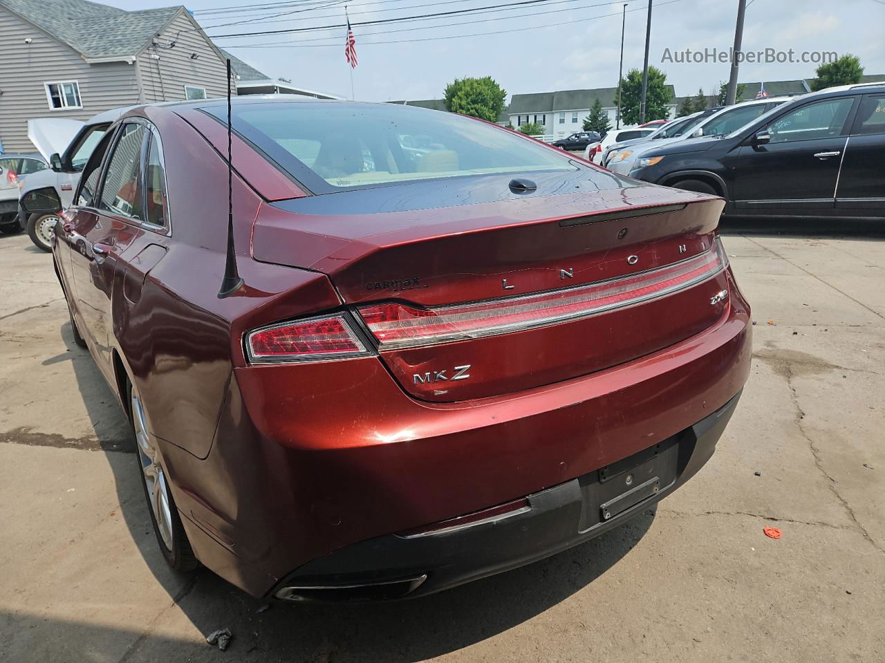 2014 Lincoln Mkz Orange vin: 3LN6L2J92ER826278