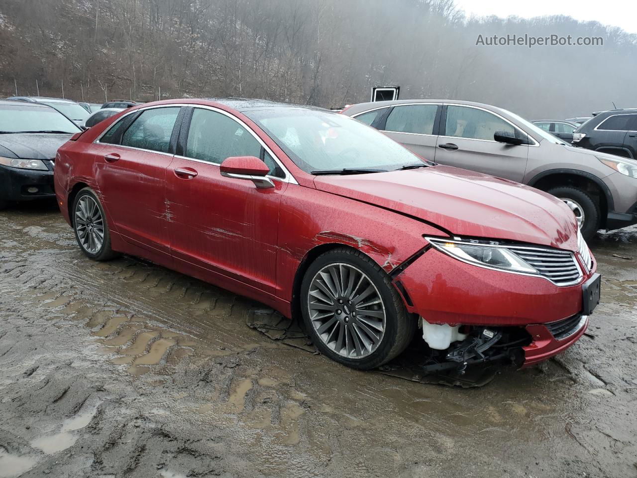 2014 Lincoln Mkz  Burgundy vin: 3LN6L2J93ER803236