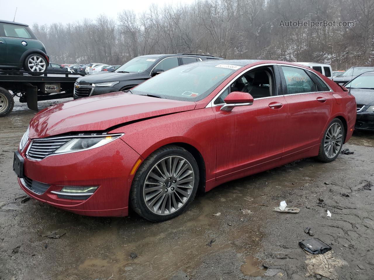 2014 Lincoln Mkz  Burgundy vin: 3LN6L2J93ER803236