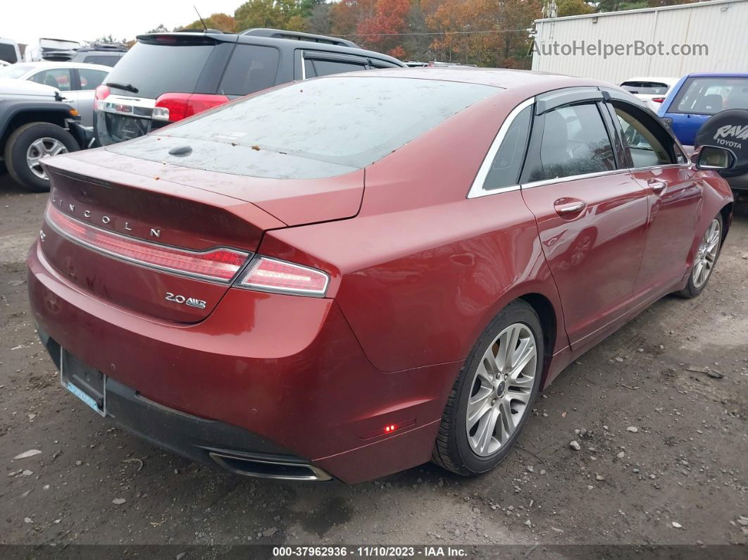 2014 Lincoln Mkz Красный vin: 3LN6L2J94ER810549