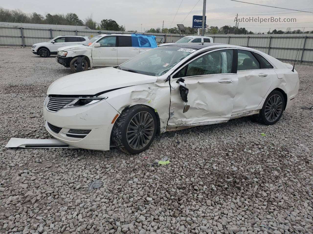 2014 Lincoln Mkz  White vin: 3LN6L2J94ER813435