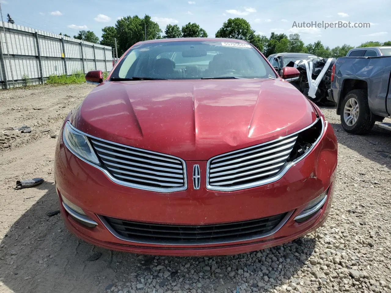 2014 Lincoln Mkz  Красный vin: 3LN6L2J94ER829408