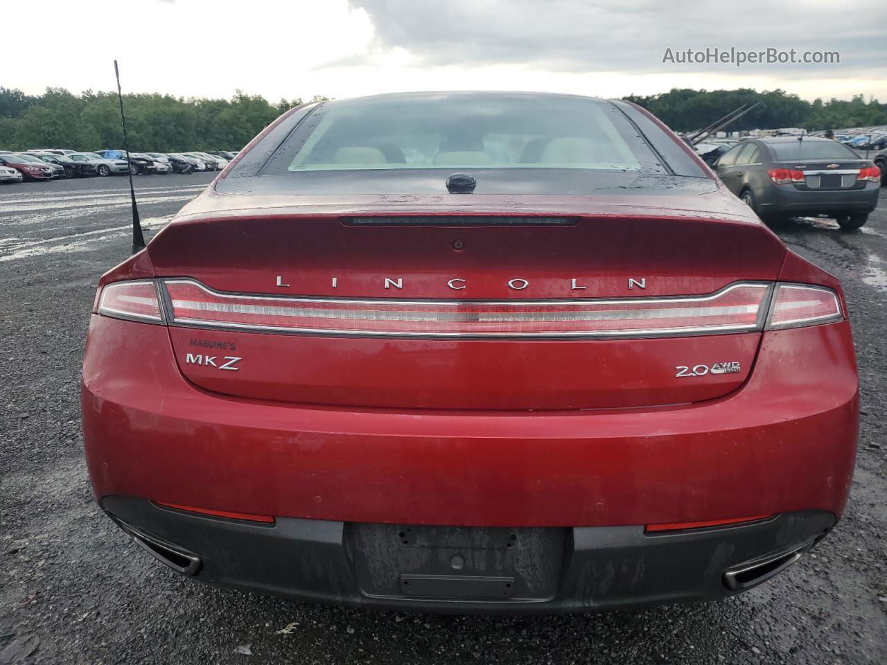 2014 Lincoln Mkz  Бордовый vin: 3LN6L2J97ER800226