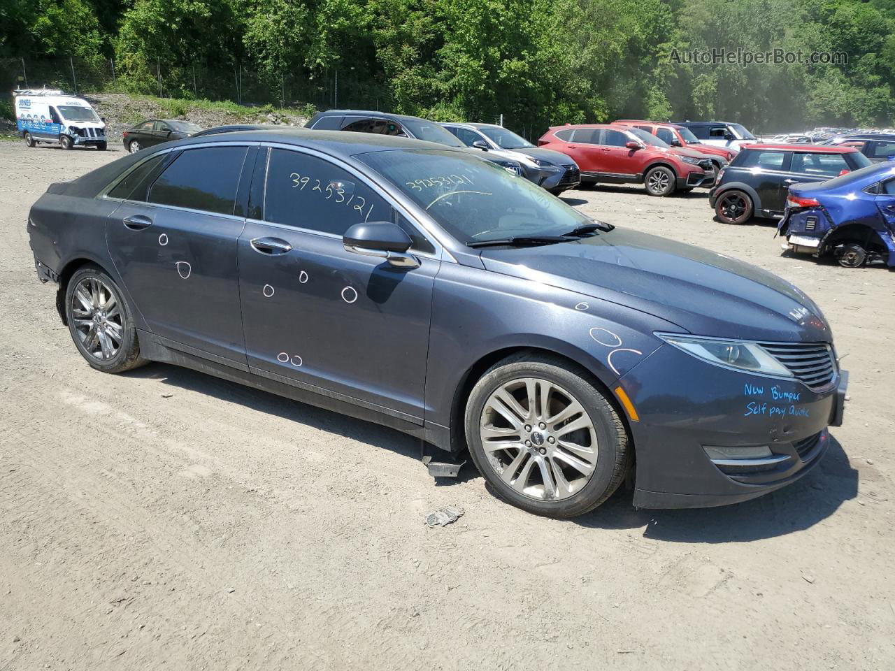 2014 Lincoln Mkz  Угольный vin: 3LN6L2J98ER808447