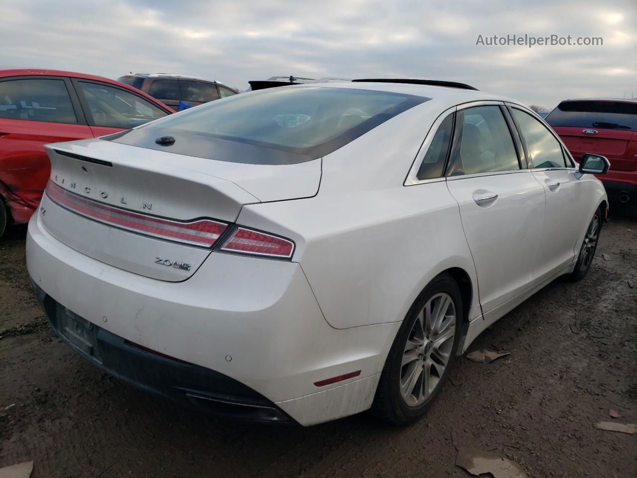 2014 Lincoln Mkz  White vin: 3LN6L2J98ER829346