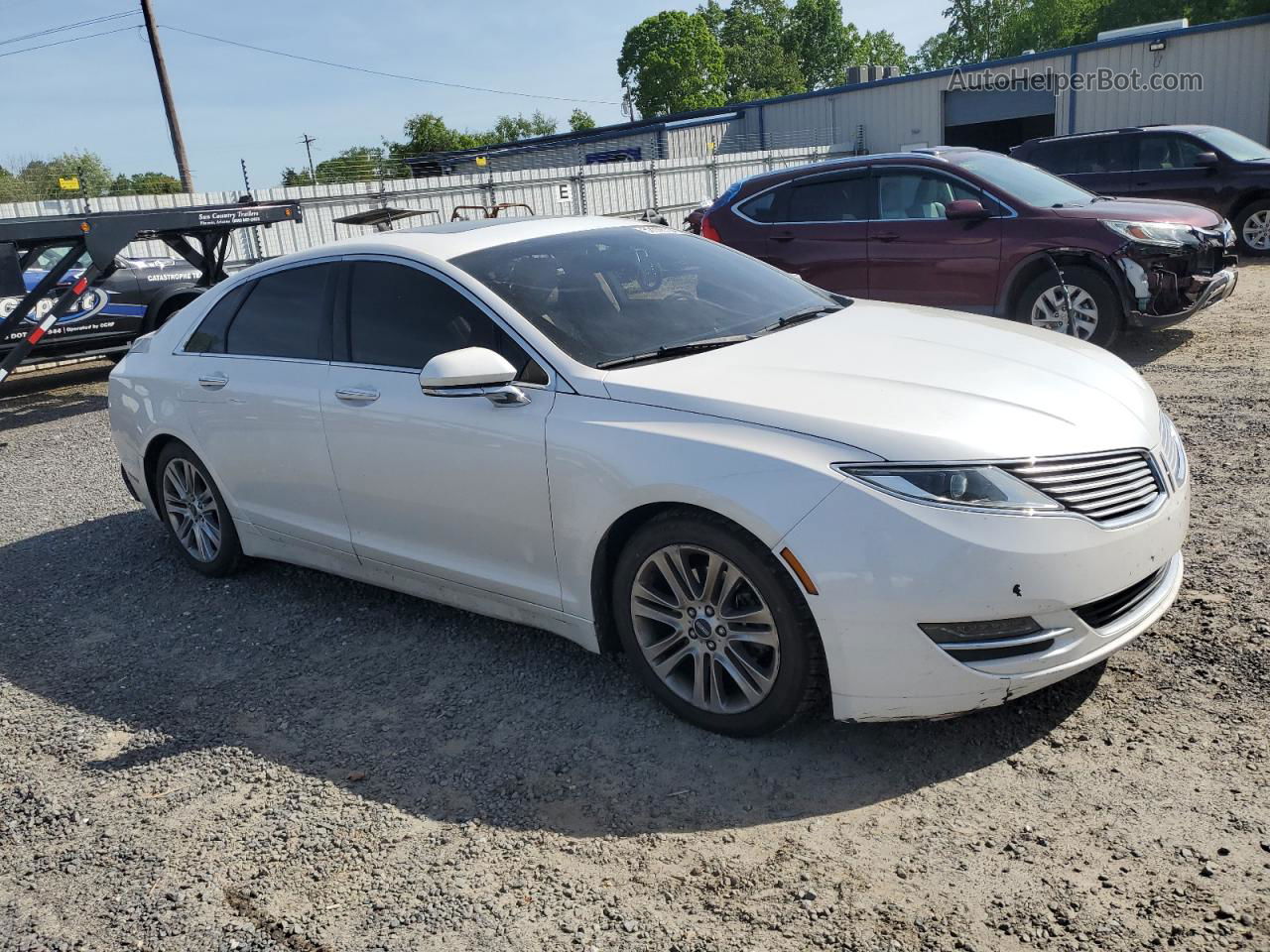 2014 Lincoln Mkz  White vin: 3LN6L2J9XER830854