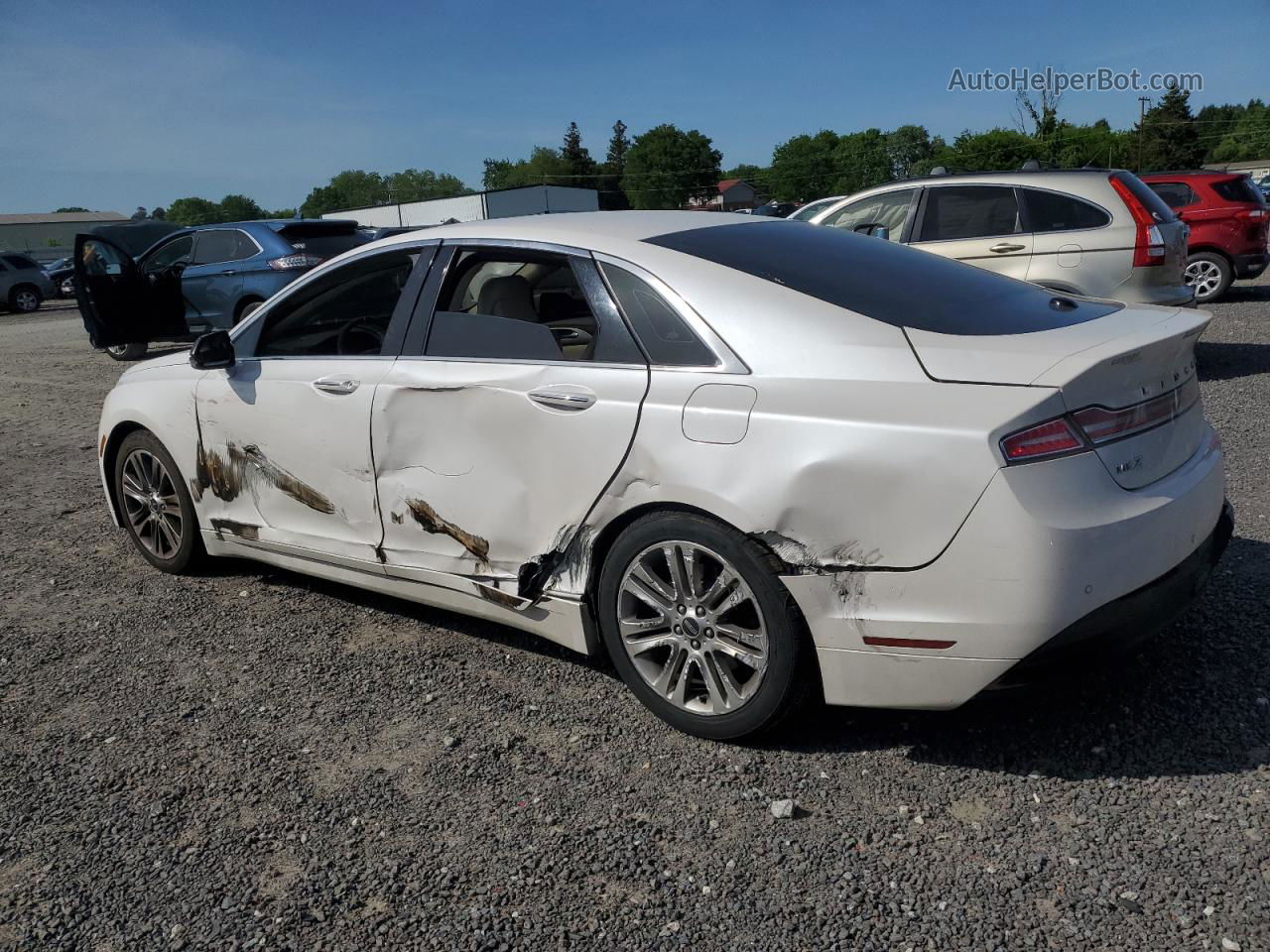 2014 Lincoln Mkz  White vin: 3LN6L2J9XER830854