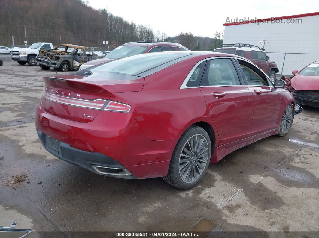 2014 Lincoln Mkz   Red vin: 3LN6L2JK0ER829974