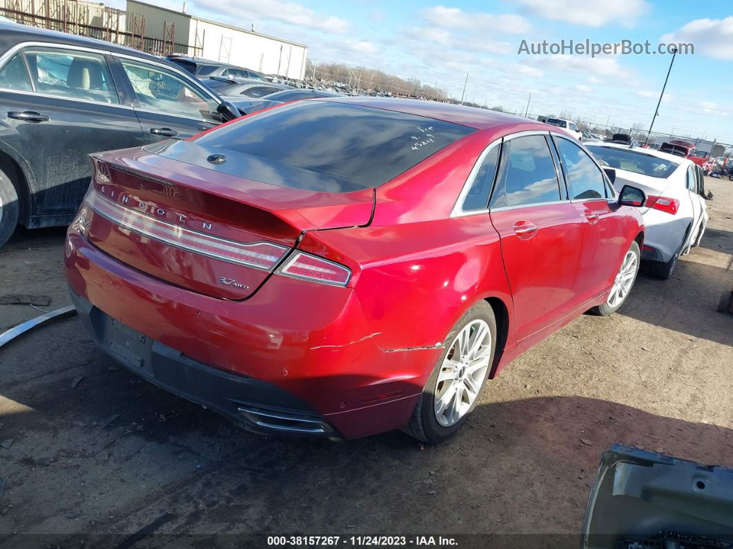 2014 Lincoln Mkz Red vin: 3LN6L2JK4ER823739