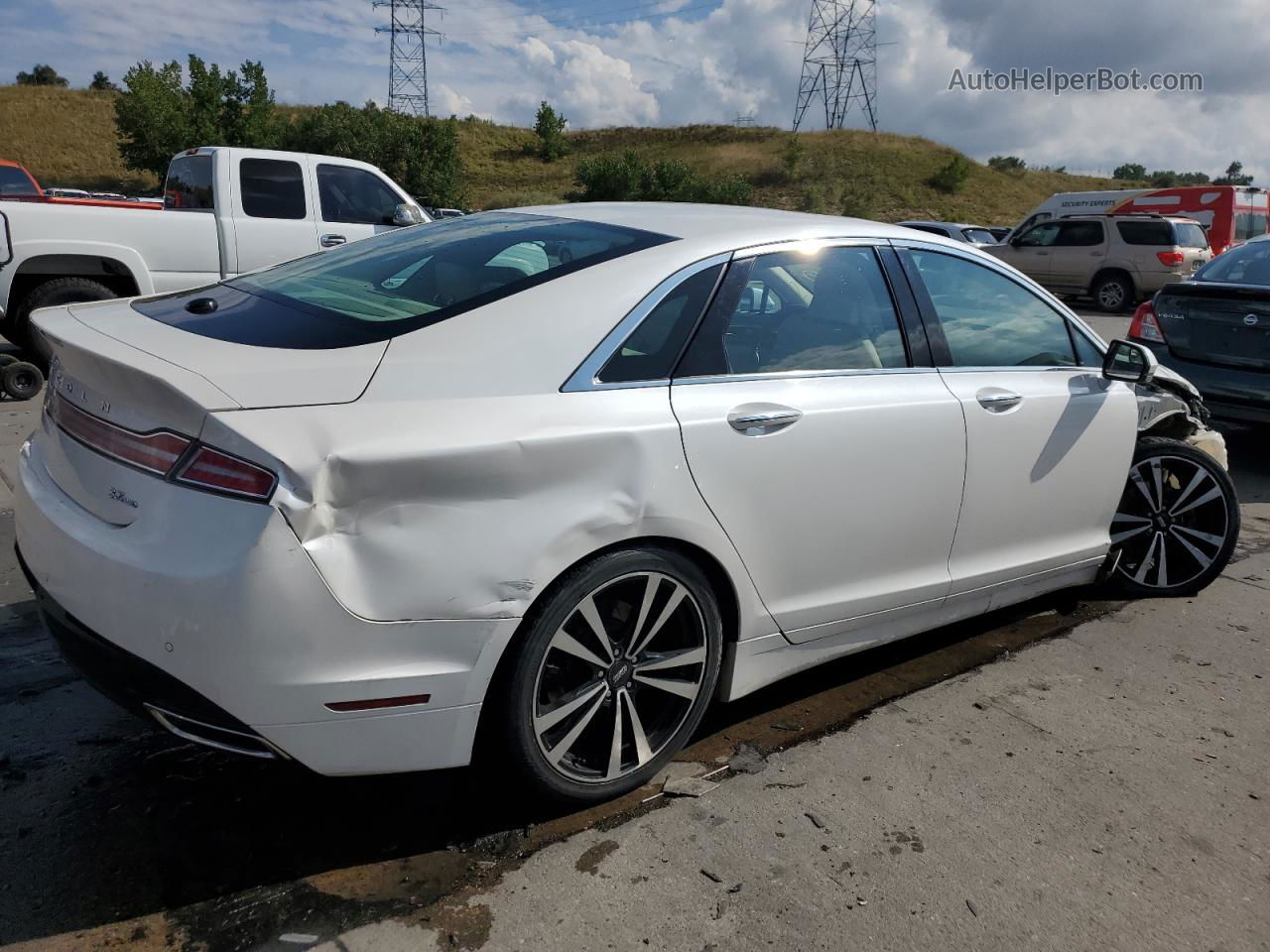 2014 Lincoln Mkz  White vin: 3LN6L2JK6ER803184