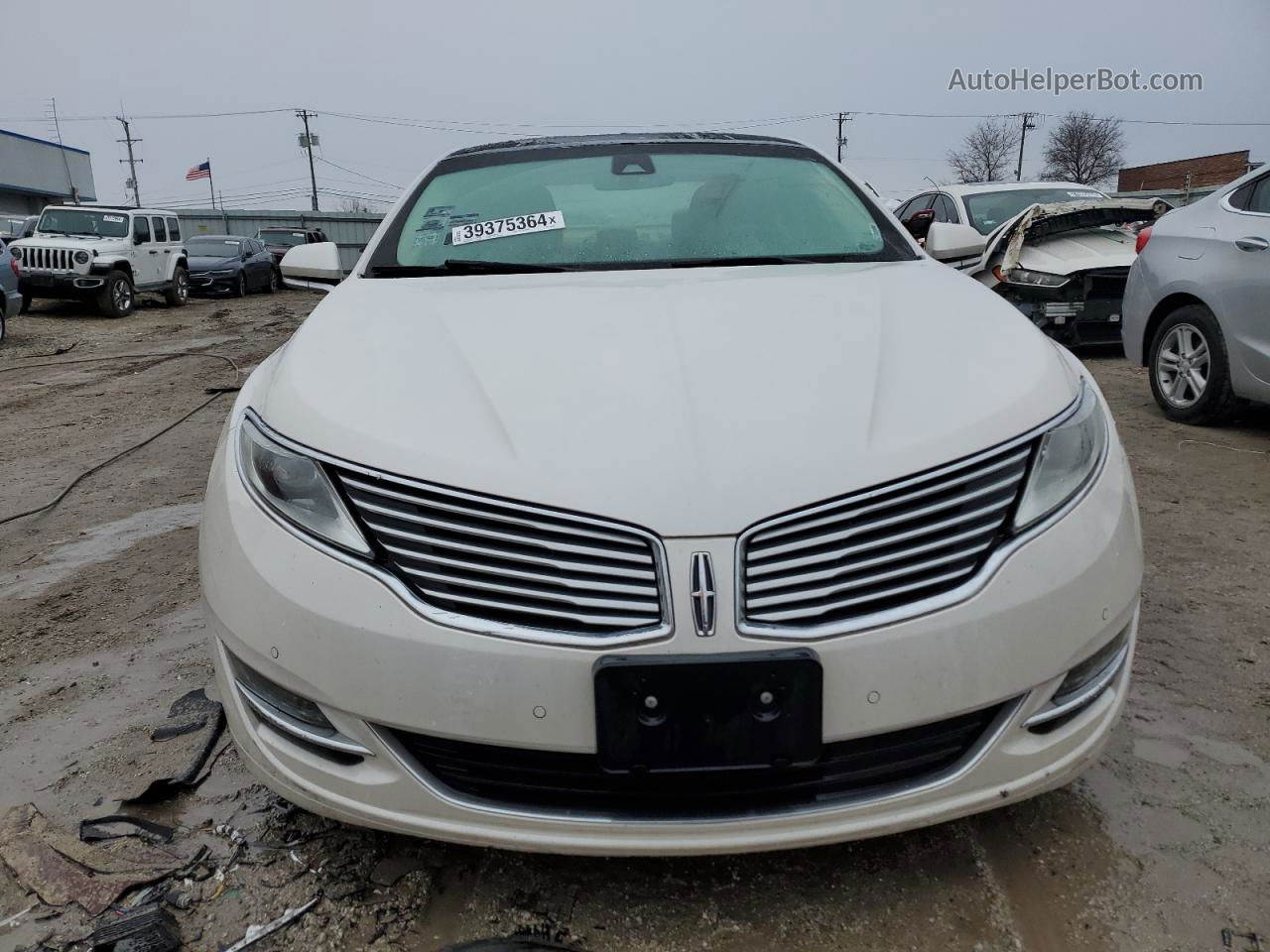 2014 Lincoln Mkz  White vin: 3LN6L2JK7ER827669