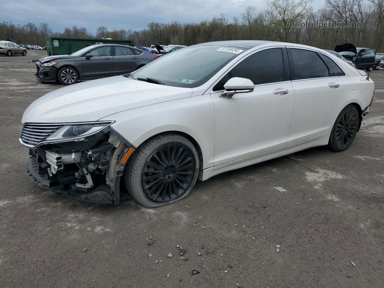 2014 Lincoln Mkz  White vin: 3LN6L2JK9ER804555