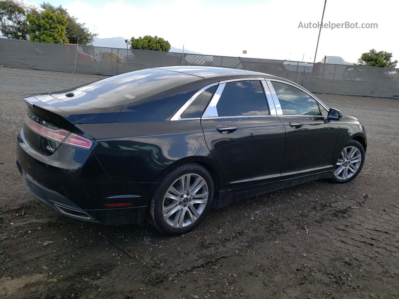 2014 Lincoln Mkz Hybrid Black vin: 3LN6L2LU0ER800716