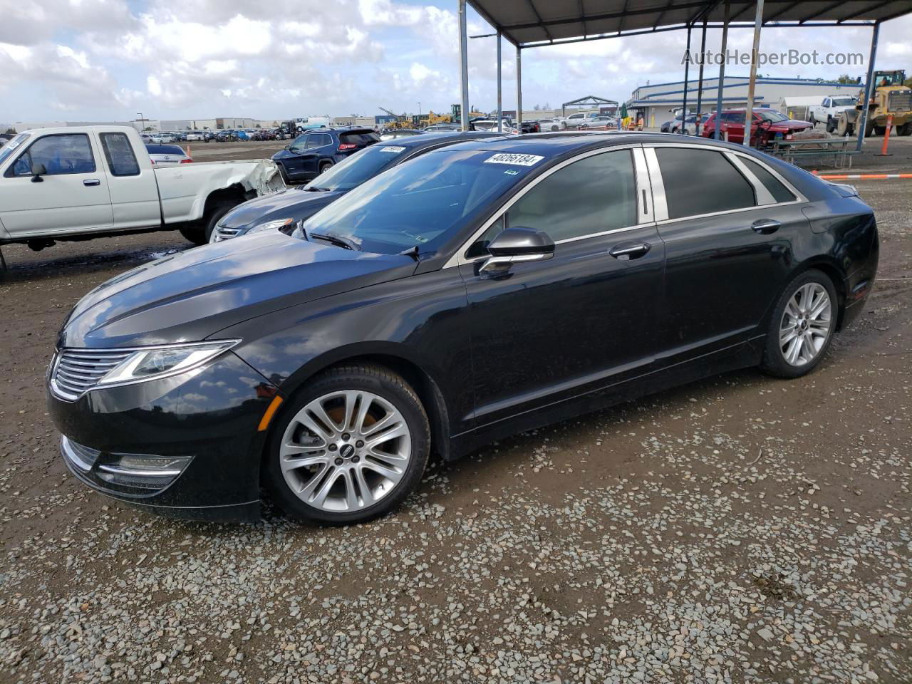 2014 Lincoln Mkz Hybrid Black vin: 3LN6L2LU0ER800716