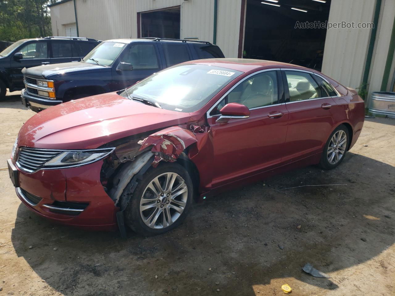 2014 Lincoln Mkz Hybrid Red vin: 3LN6L2LU0ER804622