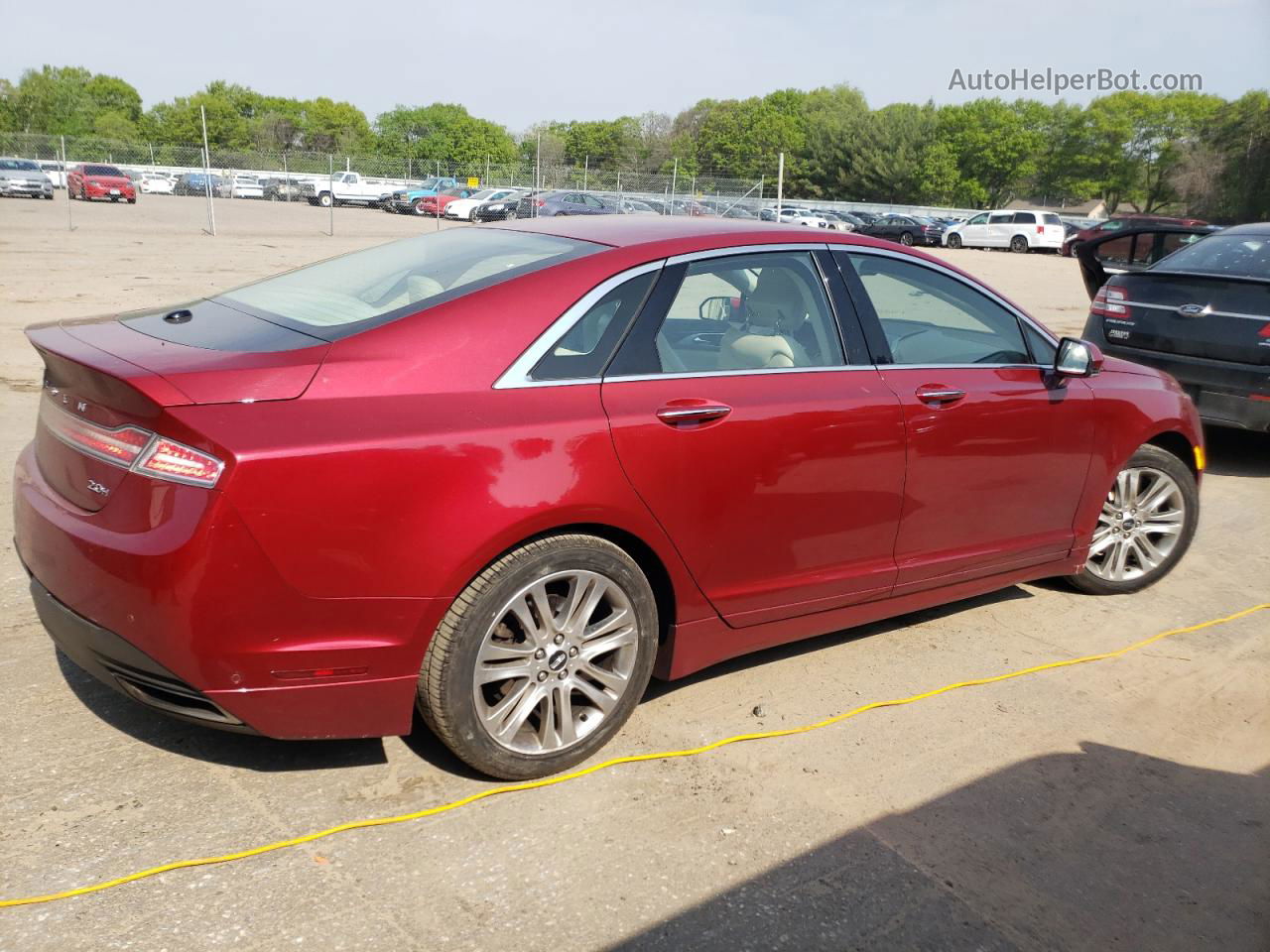 2014 Lincoln Mkz Hybrid Red vin: 3LN6L2LU0ER804622