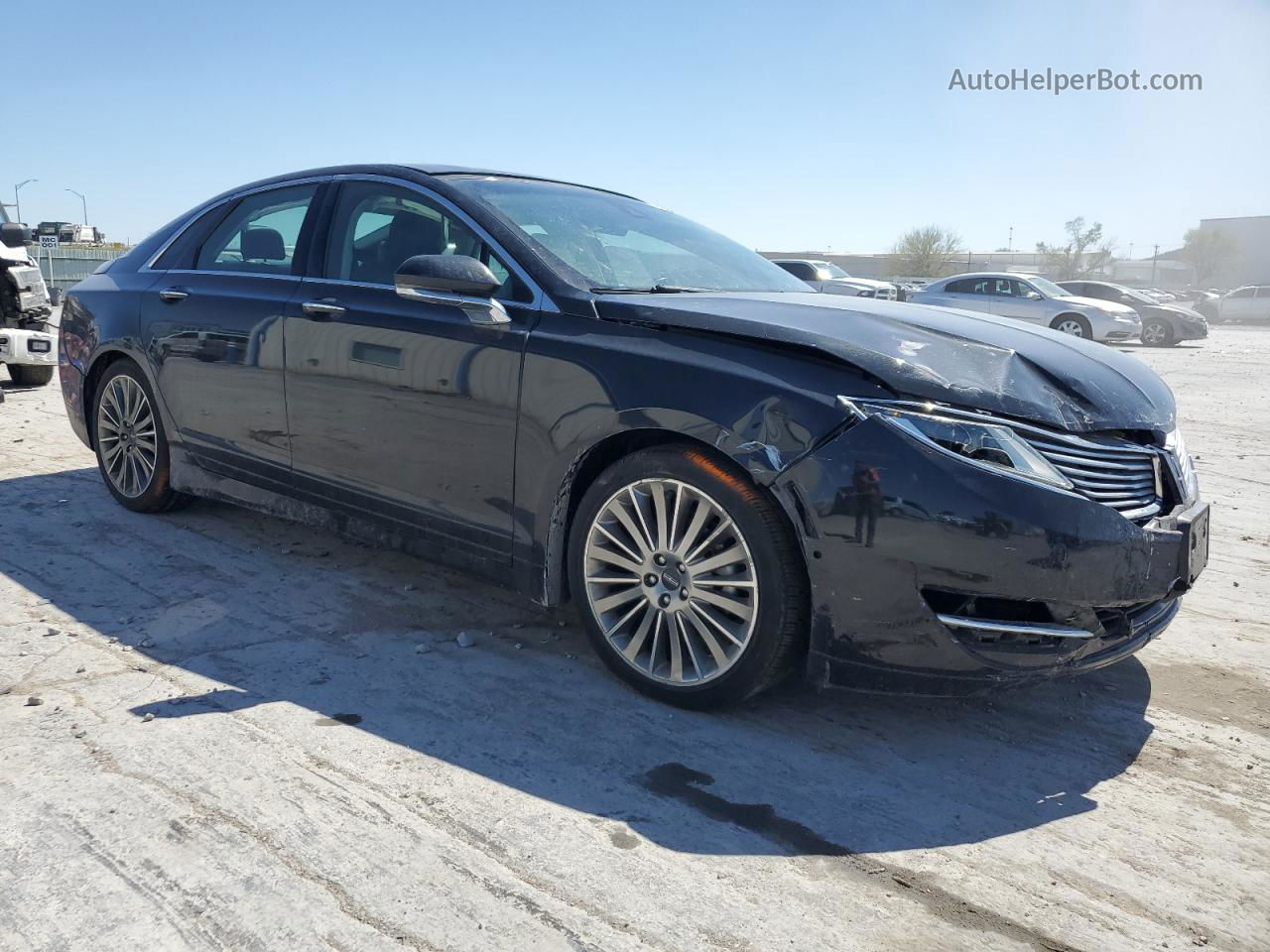 2014 Lincoln Mkz Hybrid Black vin: 3LN6L2LU0ER815409