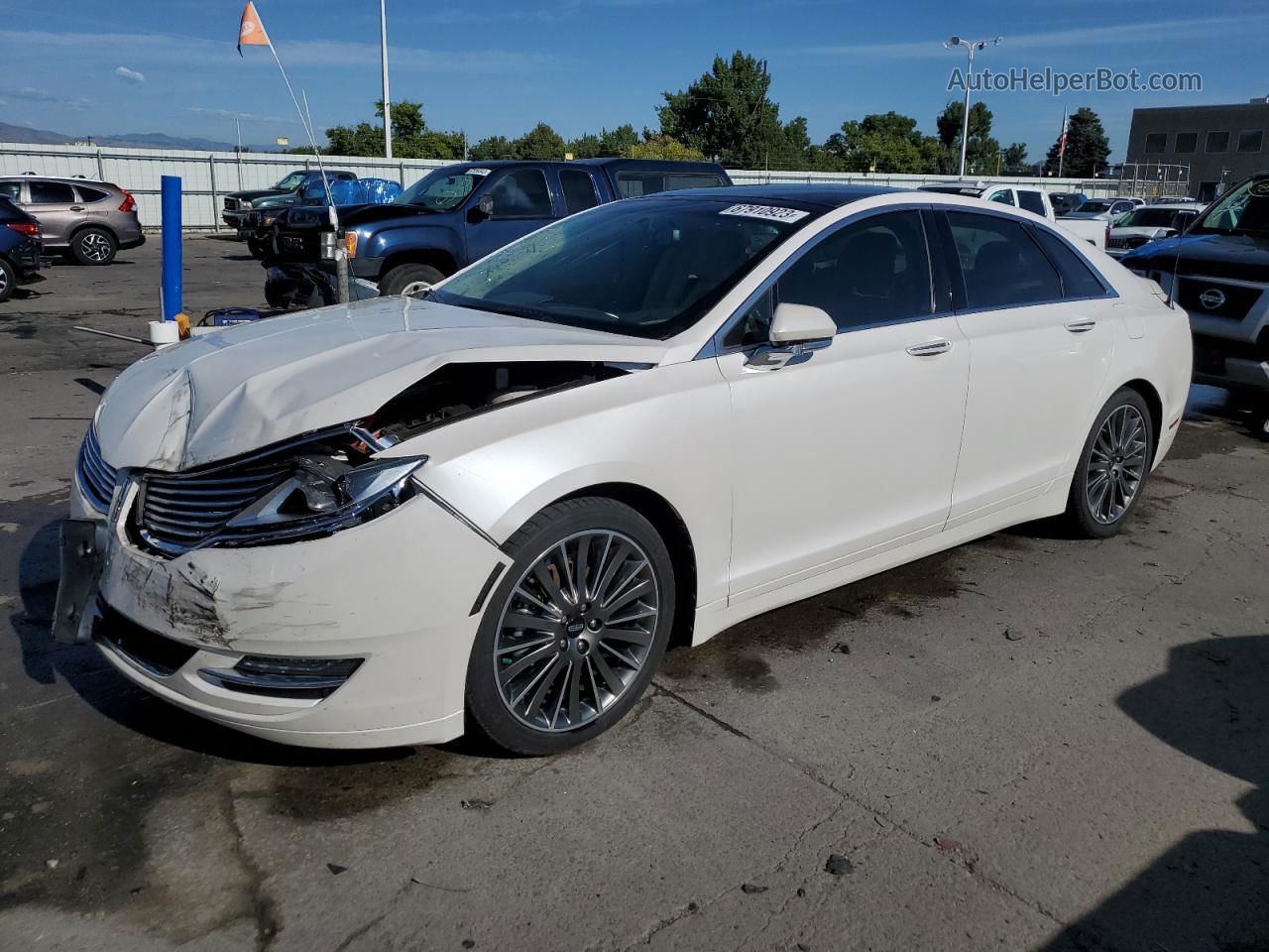 2014 Lincoln Mkz Hybrid White vin: 3LN6L2LU0ER815586