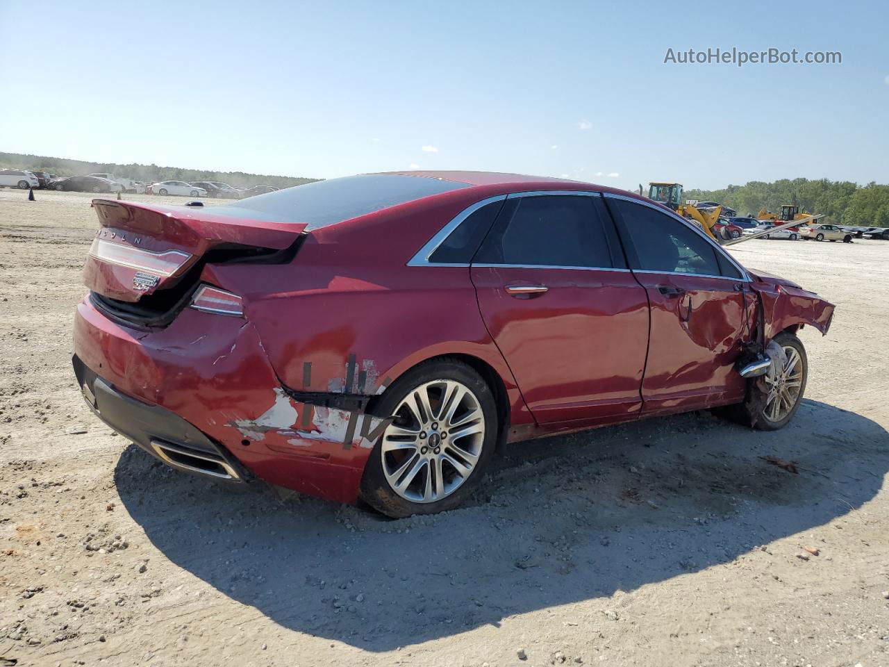 2014 Lincoln Mkz Hybrid Красный vin: 3LN6L2LU0ER816107