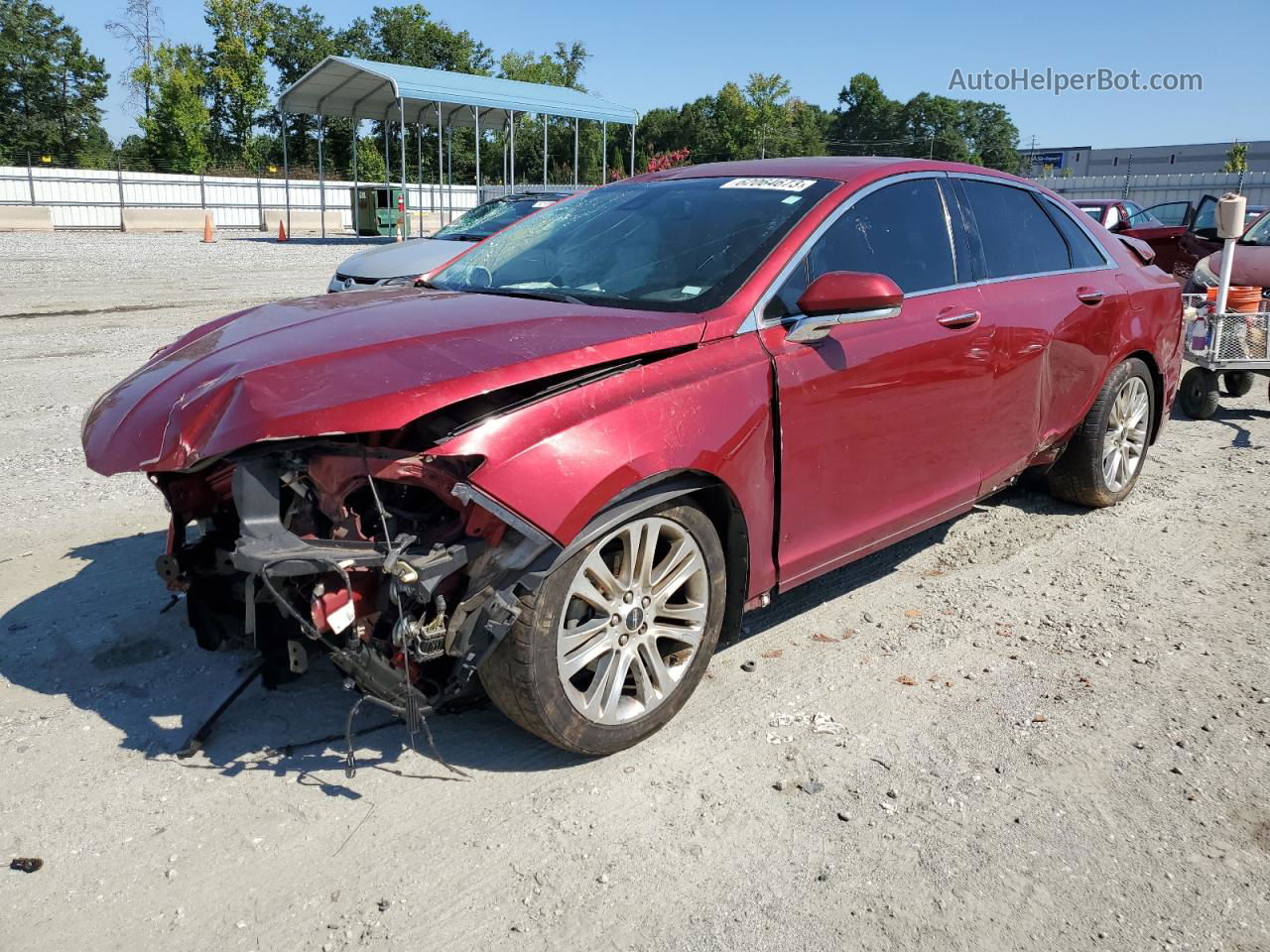 2014 Lincoln Mkz Hybrid Красный vin: 3LN6L2LU0ER816107