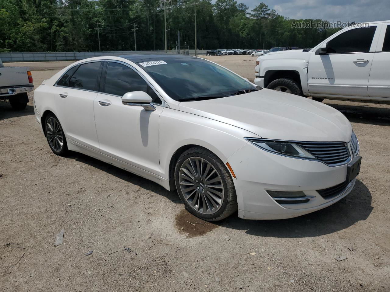 2014 Lincoln Mkz Hybrid White vin: 3LN6L2LU0ER823087