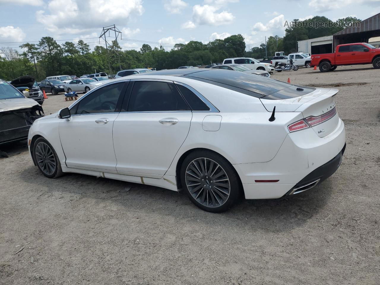 2014 Lincoln Mkz Hybrid White vin: 3LN6L2LU0ER823087