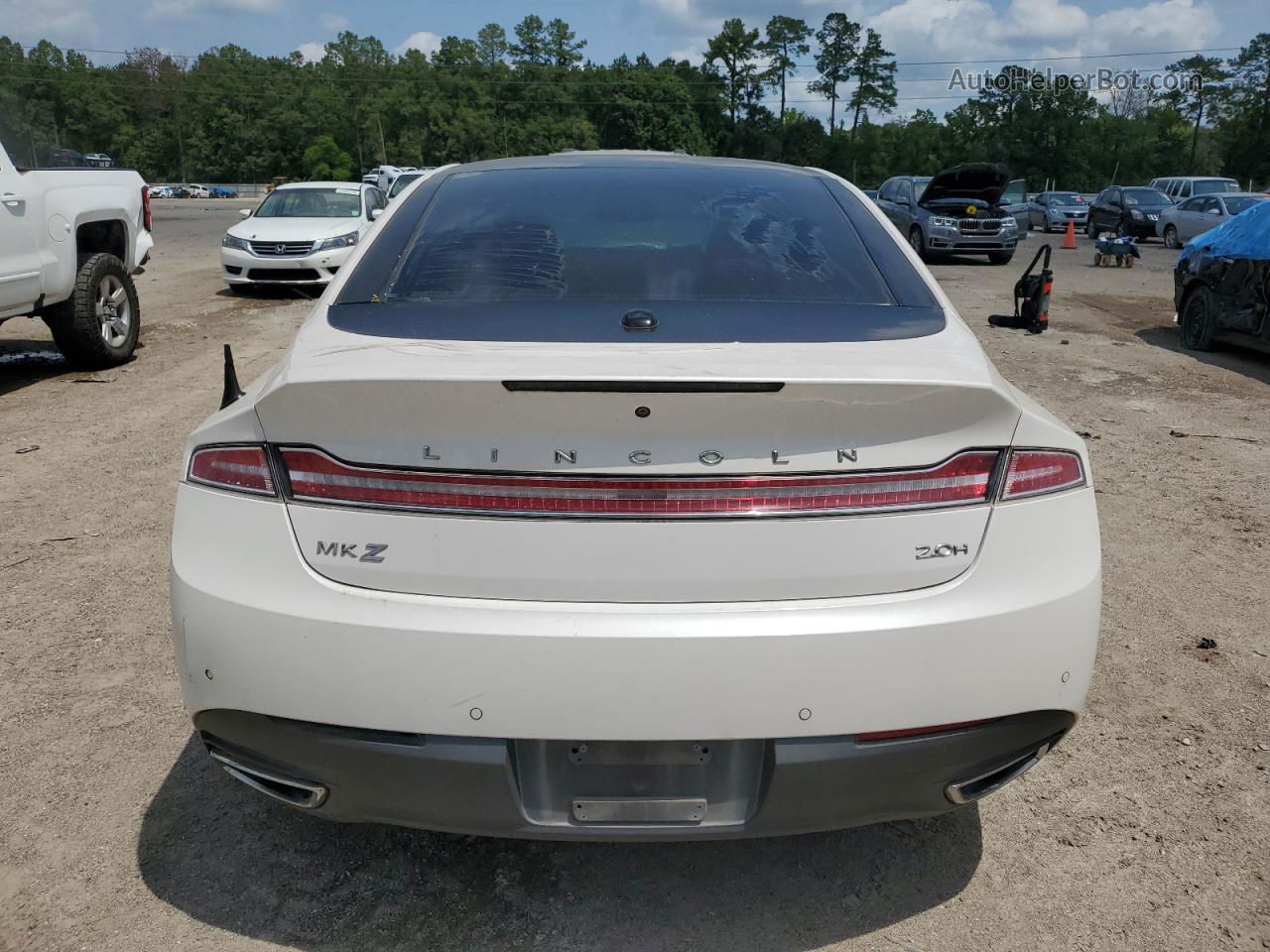 2014 Lincoln Mkz Hybrid White vin: 3LN6L2LU0ER823087