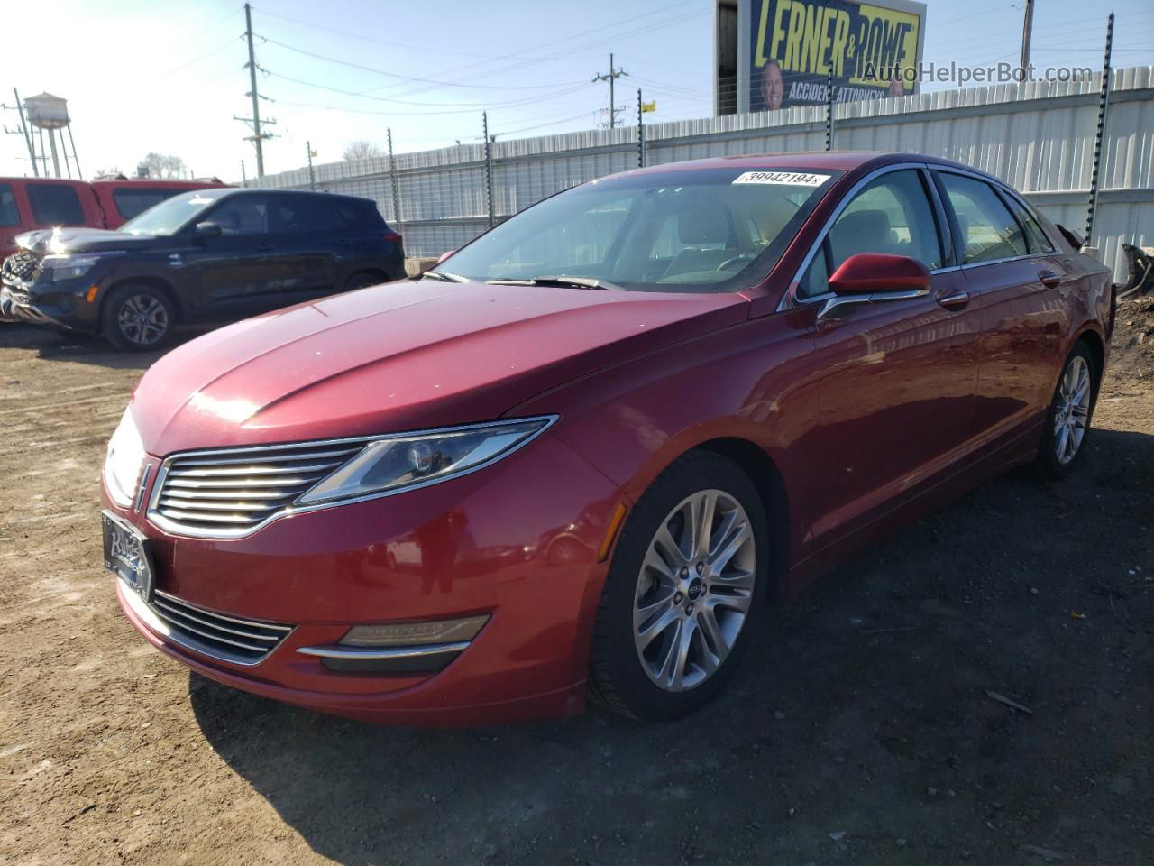 2014 Lincoln Mkz Hybrid Red vin: 3LN6L2LU1ER822014