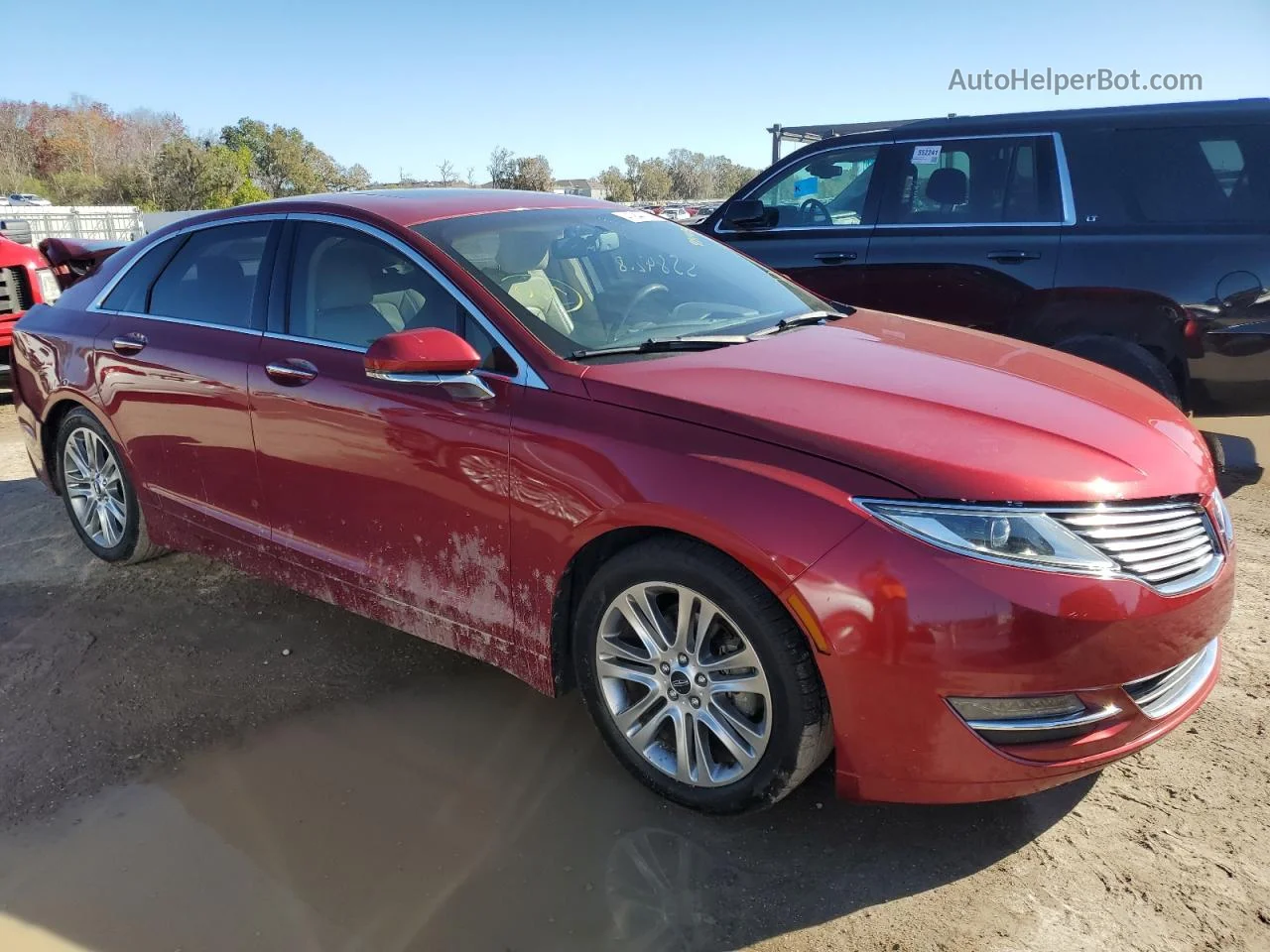 2014 Lincoln Mkz Hybrid Red vin: 3LN6L2LU2ER804301