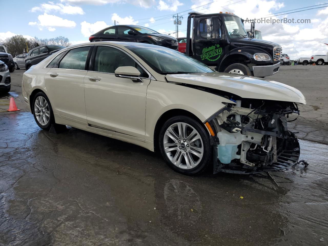 2014 Lincoln Mkz Hybrid Cream vin: 3LN6L2LU2ER832163