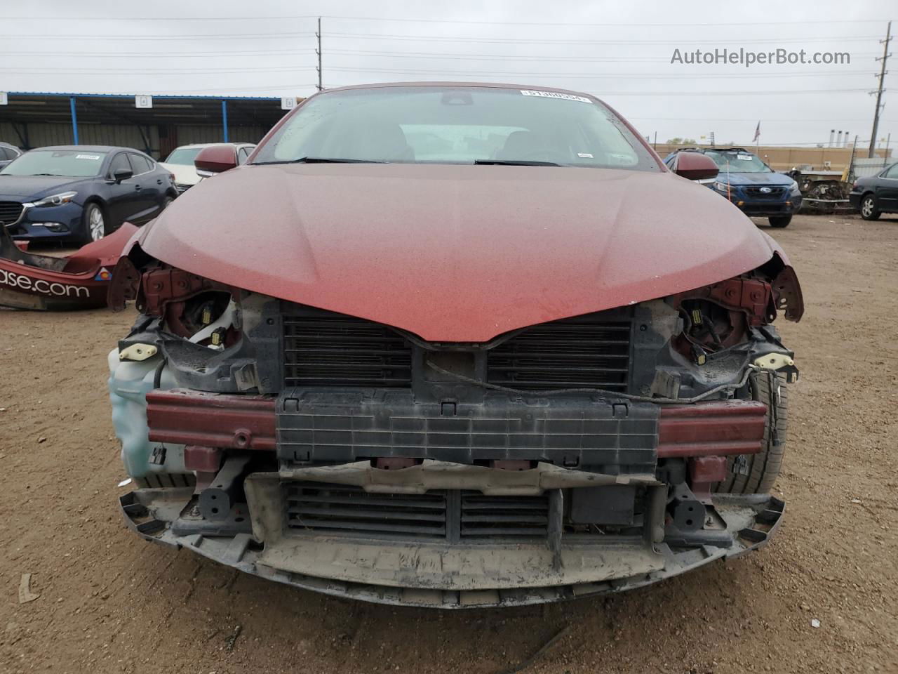 2014 Lincoln Mkz Hybrid Burgundy vin: 3LN6L2LU4ER803828