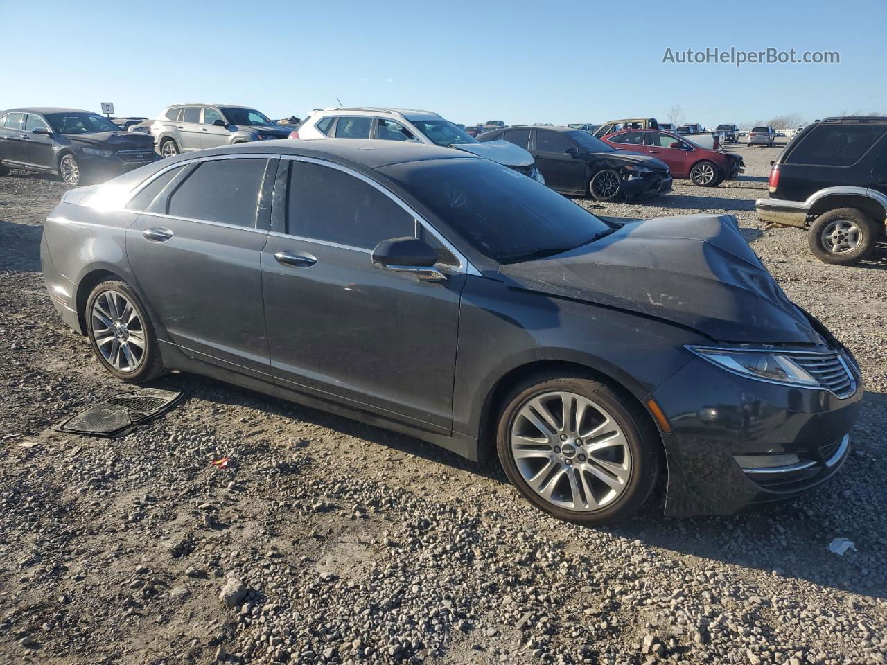 2014 Lincoln Mkz Hybrid Black vin: 3LN6L2LU4ER816112