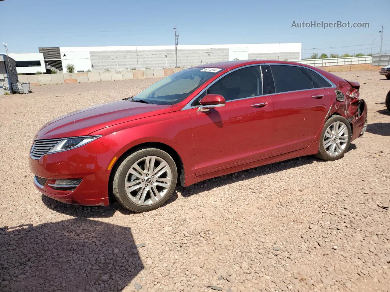 2014 Lincoln Mkz Hybrid Красный vin: 3LN6L2LU4ER823173