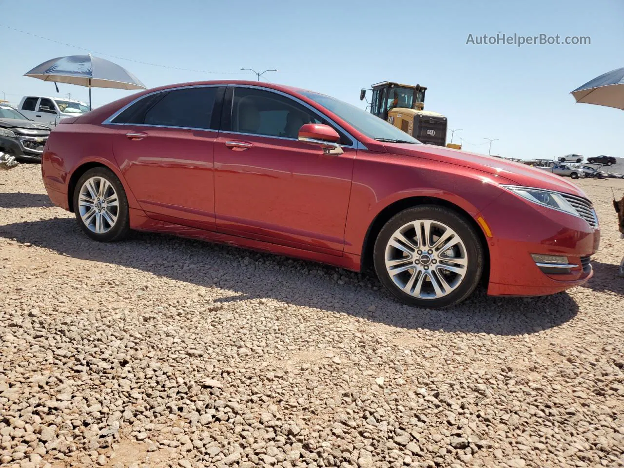 2014 Lincoln Mkz Hybrid Красный vin: 3LN6L2LU4ER823173