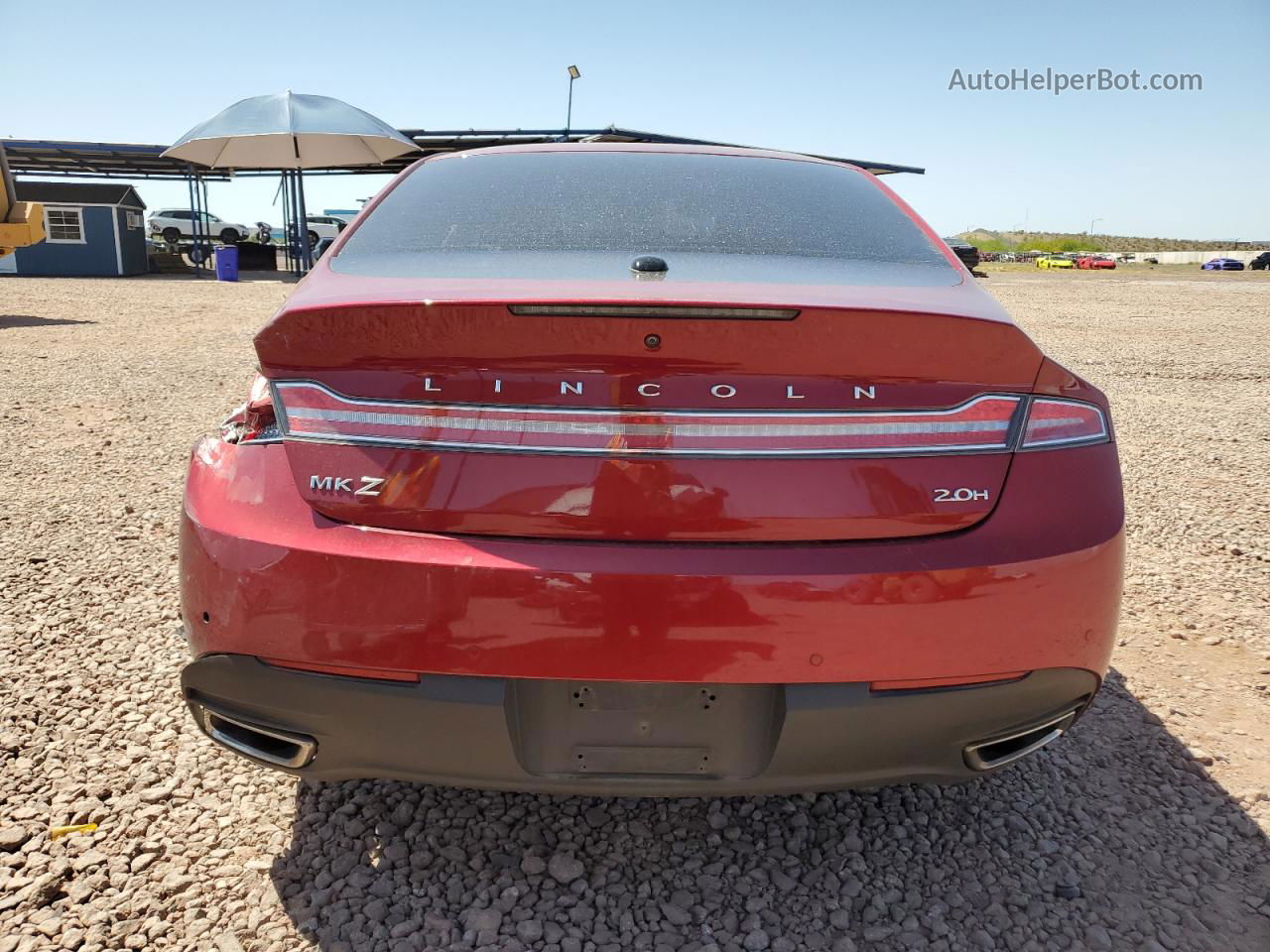 2014 Lincoln Mkz Hybrid Красный vin: 3LN6L2LU4ER823173