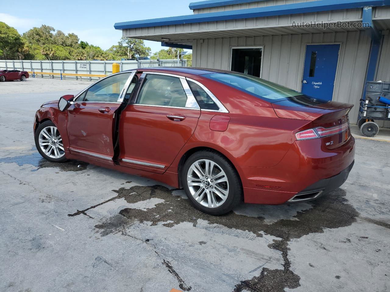 2014 Lincoln Mkz Hybrid Burgundy vin: 3LN6L2LU5ER803465