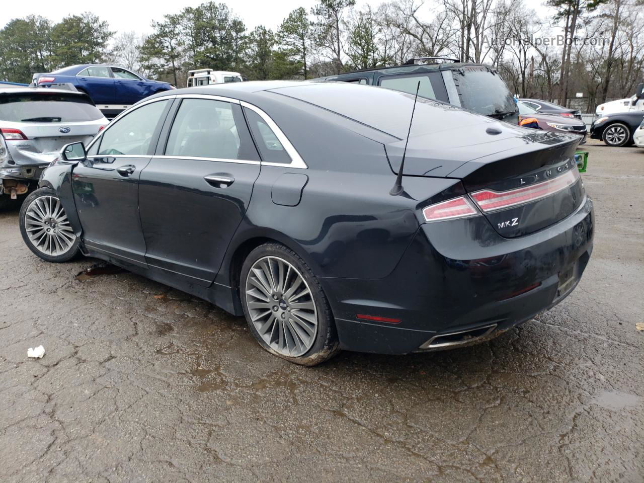 2014 Lincoln Mkz Hybrid Black vin: 3LN6L2LU5ER807239