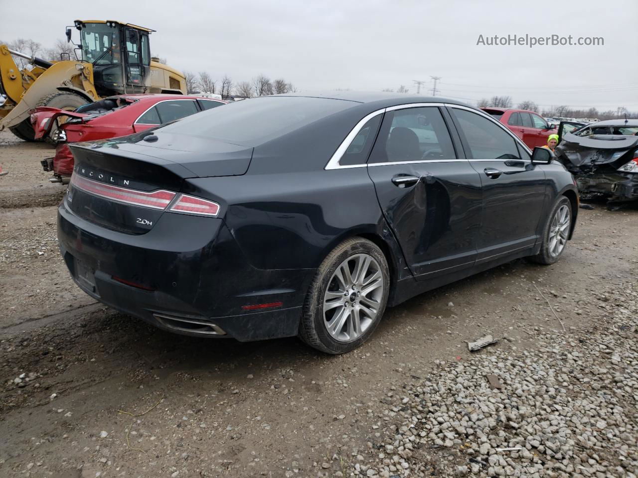 2014 Lincoln Mkz Hybrid Black vin: 3LN6L2LU5ER808715