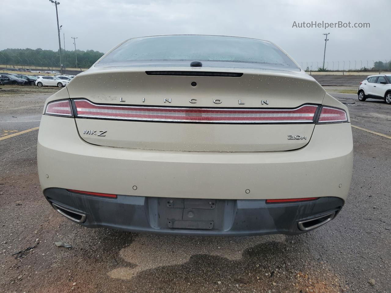 2014 Lincoln Mkz Hybrid Beige vin: 3LN6L2LU5ER829211