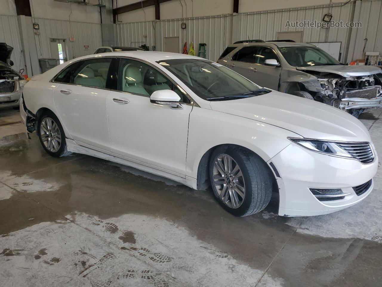 2014 Lincoln Mkz Hybrid White vin: 3LN6L2LU5ER835378