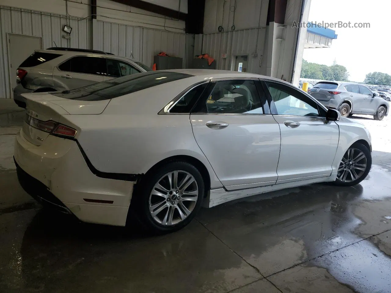 2014 Lincoln Mkz Hybrid White vin: 3LN6L2LU5ER835378