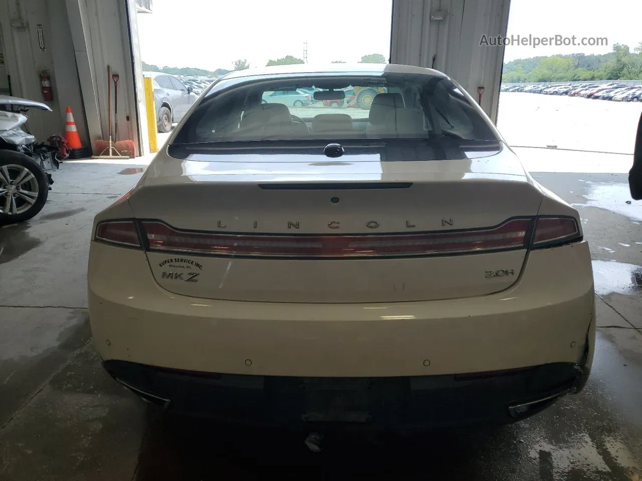 2014 Lincoln Mkz Hybrid White vin: 3LN6L2LU5ER835378