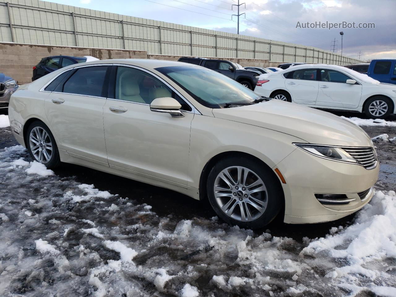 2014 Lincoln Mkz Hybrid Beige vin: 3LN6L2LU6ER814605