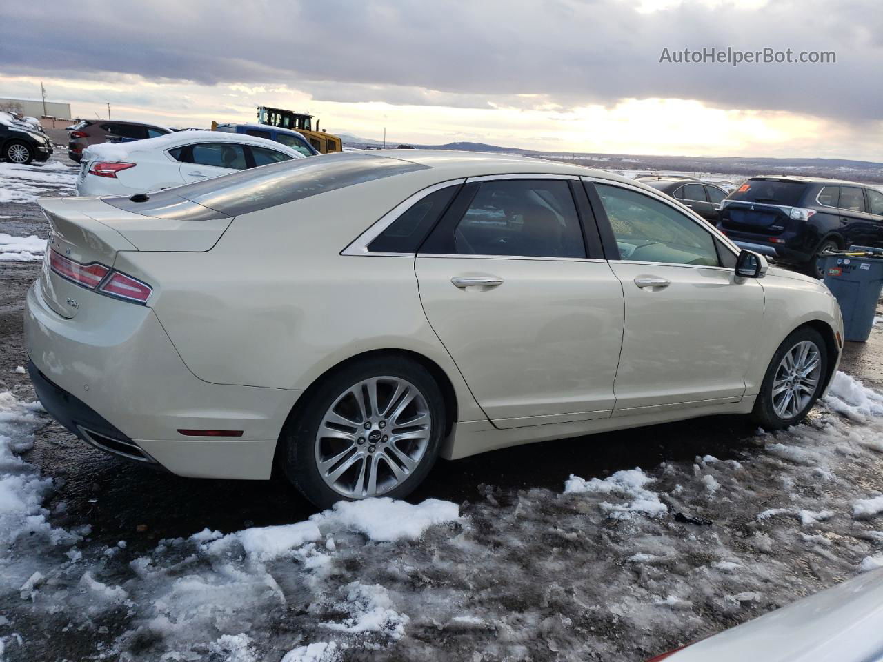 2014 Lincoln Mkz Hybrid Beige vin: 3LN6L2LU6ER814605