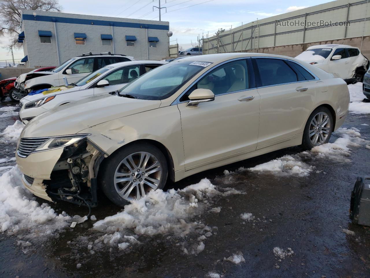 2014 Lincoln Mkz Hybrid Beige vin: 3LN6L2LU6ER814605