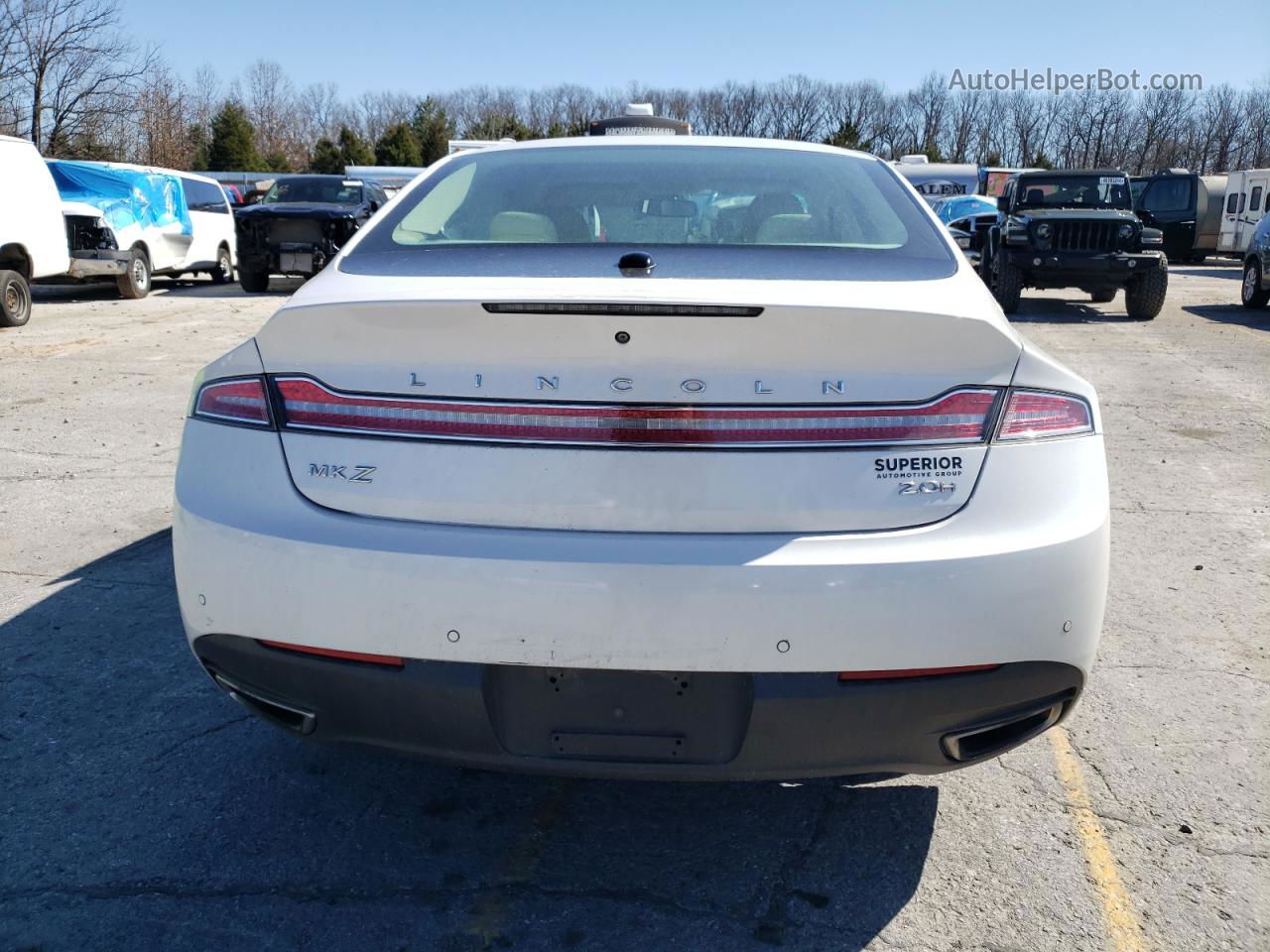 2014 Lincoln Mkz Hybrid Белый vin: 3LN6L2LU6ER819576