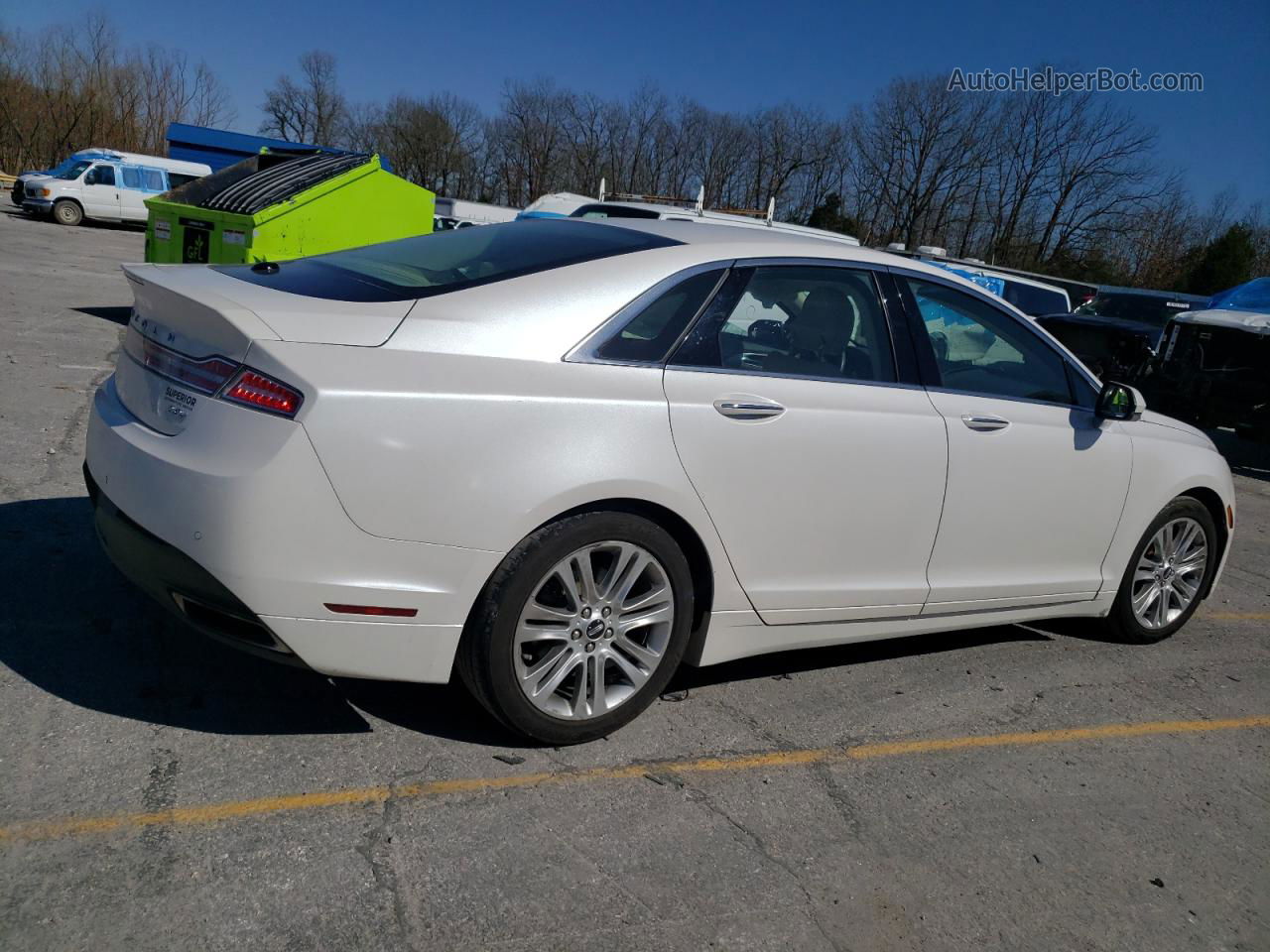 2014 Lincoln Mkz Hybrid White vin: 3LN6L2LU6ER819576