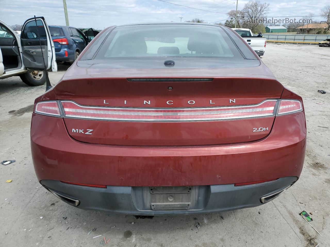 2014 Lincoln Mkz Hybrid Бордовый vin: 3LN6L2LU6ER829413