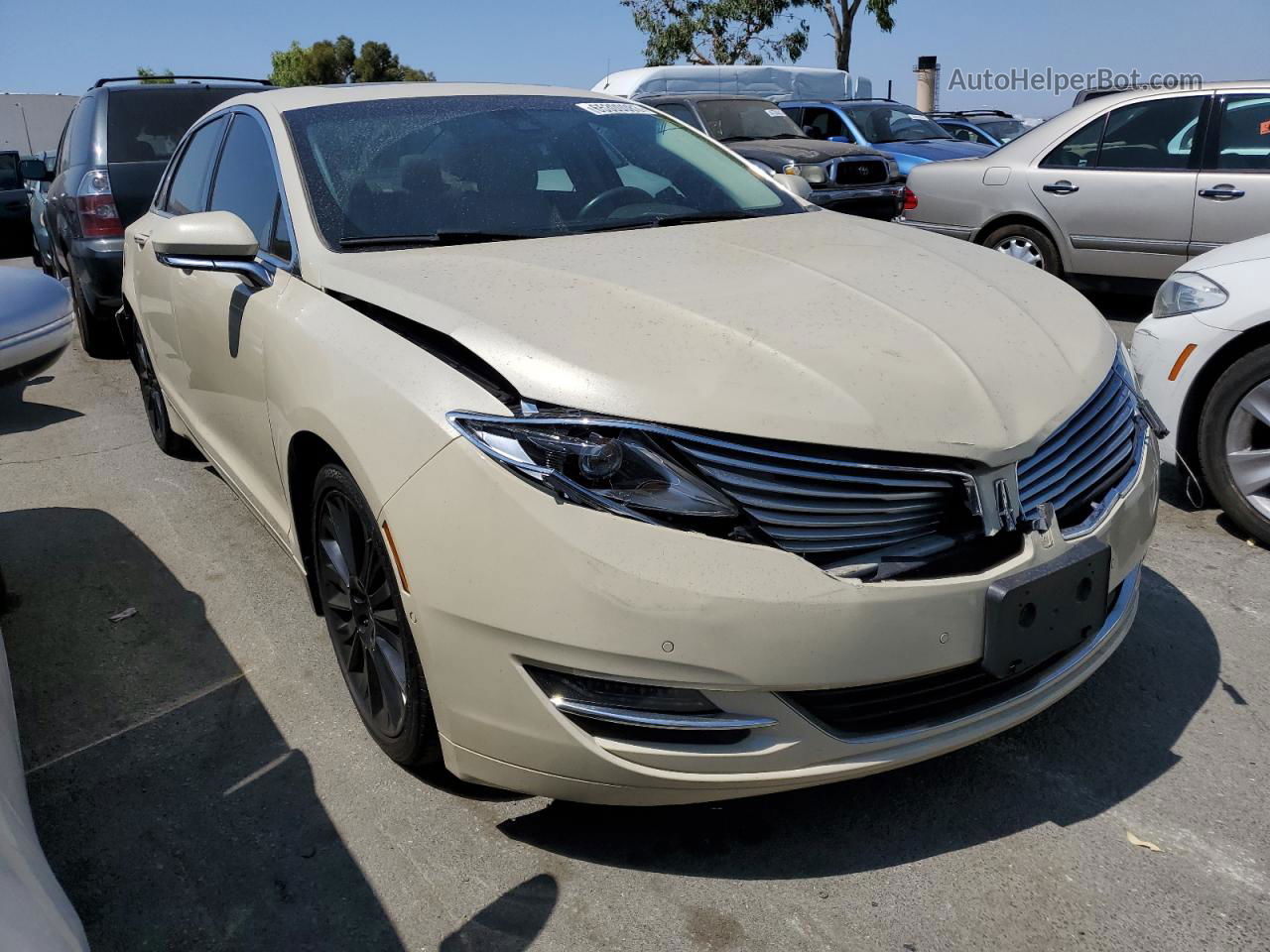 2014 Lincoln Mkz Hybrid Cream vin: 3LN6L2LU6ER829573